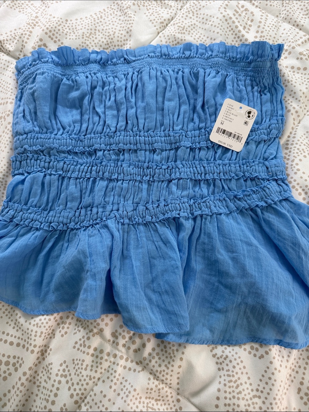 Free People Daybreak Cotton Tube Top -NWT